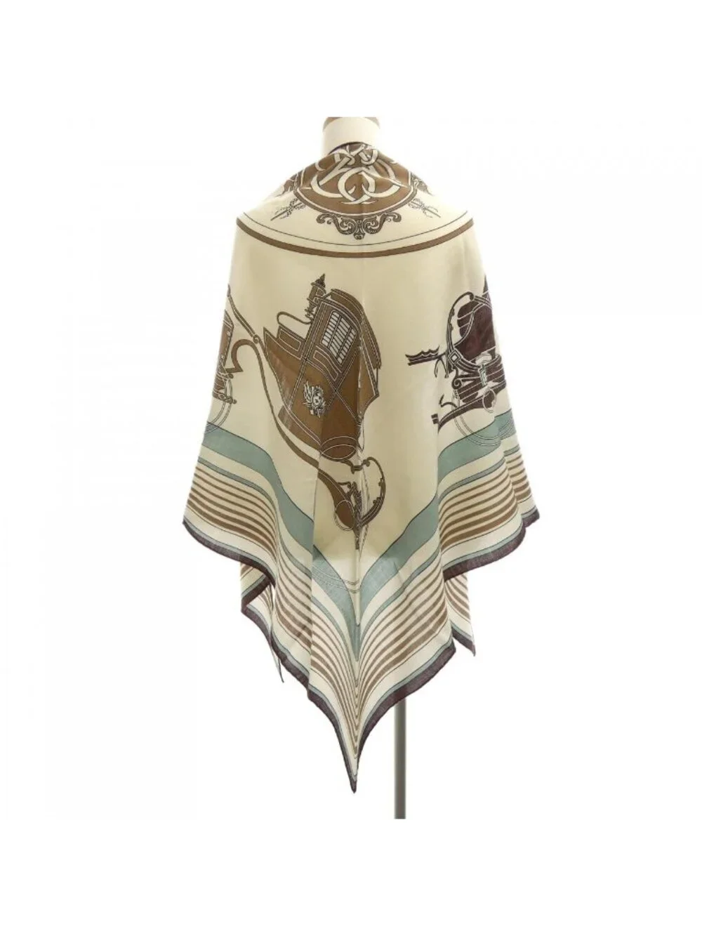 Hermes Ex Libris Triangle Jean Shawl Scarf